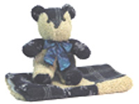 Teddy Bear with Blanket and Voice Recordable- Snowflake